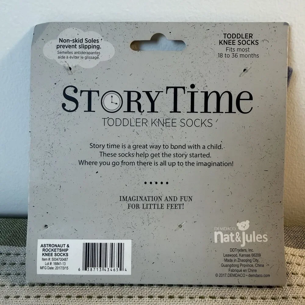 DEMDACO Astronaut and Space 18-36 Months Cotton Story Time Socks